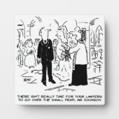 教会の結婚牧師が弁護士にノーと言う フォトプラーク (正面)