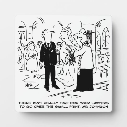 教会の結婚牧師が弁護士にノーと言う フォトプラーク (正面)