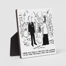 教会の結婚牧師が弁護士にノーと言う フォトプラーク