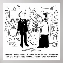 教会の結婚牧師が弁護士にノーと言う ポスター