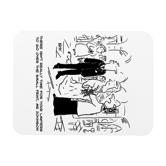 教会の結婚牧師が弁護士にノーと言う マグネット (横)