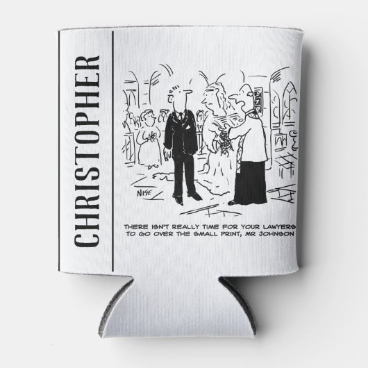 教会の結婚牧師が弁護士にノーと言う 缶クーラー (正面)