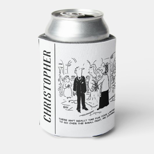 教会の結婚牧師が弁護士にノーと言う 缶クーラー (缶裏面)