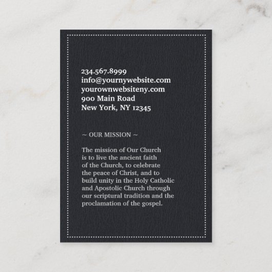 教会の聖クロスぽちゃぽちゃの名刺 名刺 (裏面)