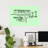 教会の規則 ポスター (ホームオフィス)