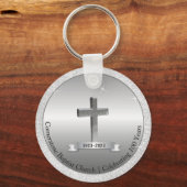 教会の記念日のお土産パーティーが銀を好む キーホルダー (裏面)