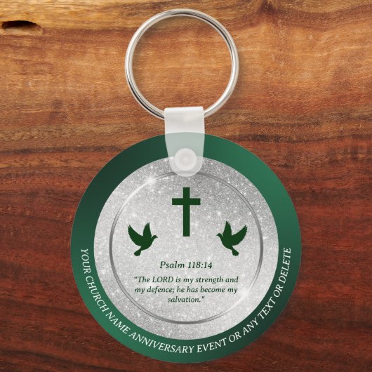 教会の記念日の牧師ギフトカスタム聖書の聖句 キーホルダー (正面)