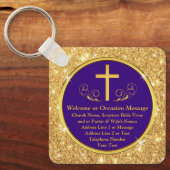 教会の訪問者のための安価なカスタマイズ贈り物 キーホルダー (正面)