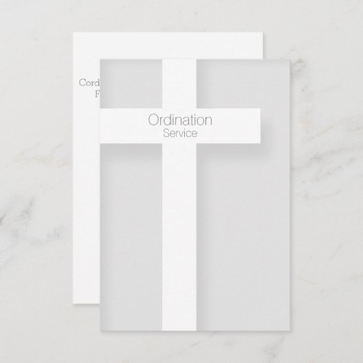 教会の調整モダン招待状クロス1 招待状 (正面/裏面)