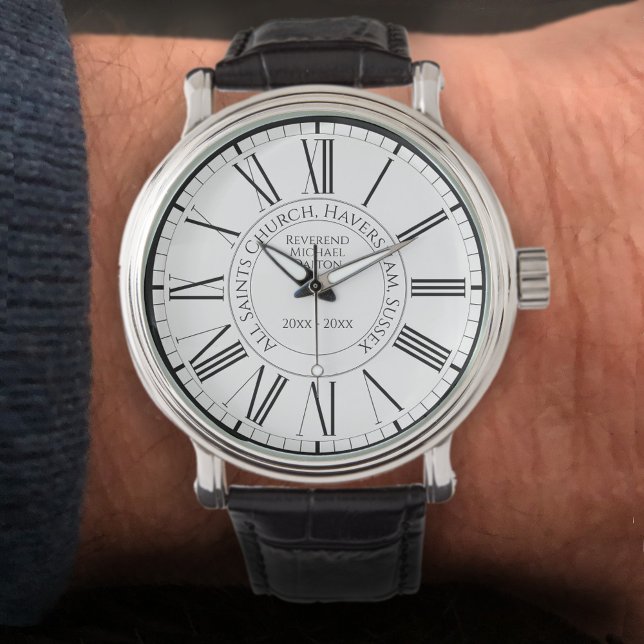 教会の退職離れまたは贈り物 – パーソナライズされた 腕時計 (クリエイターアップロード済み)