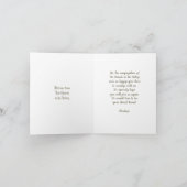 教会の金ゴールド来クロスに感謝 サンキューカード (内部)