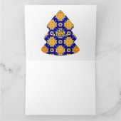 教会の金色の壁画パターン サンキューカード (内部)