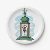 教会の鐘楼 ペーパープレート (正面)