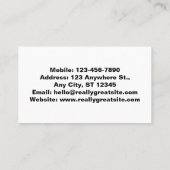 教会の青年牧師プログラム 名刺 (裏面)