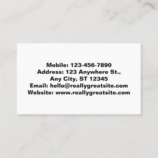 教会の青年牧師プログラム 名刺 (裏面)