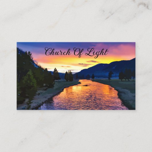 教会の風光明媚な信仰に基づく名刺 名刺 (正面)