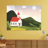 教会の風景 キャンバスプリント (インサイチュ (リビング))