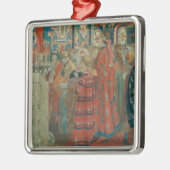 教会の17世紀でロシアのな女性 メタルオーナメント (左)