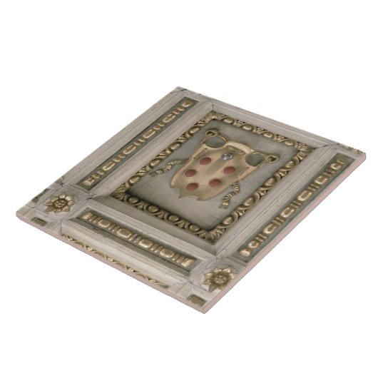 教会のsoffitからのMediciの紋章付き外衣、 タイル (側面)