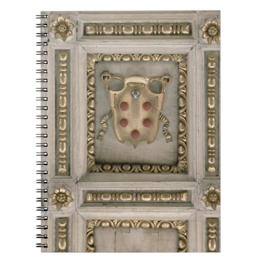 教会のsoffitからのMediciの紋章付き外衣、 ノートブック (正面)