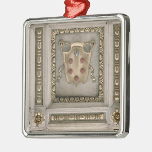 教会のsoffitからのMediciの紋章付き外衣、 メタルオーナメント (左)