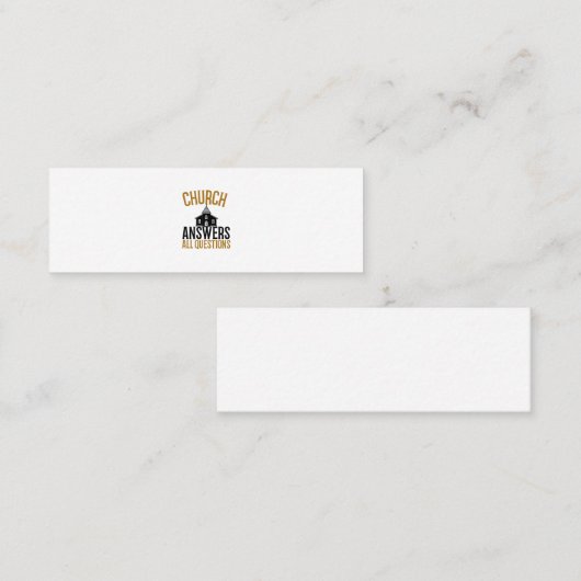 教会はすべての質問に答える スキニー名刺 (正面/裏面)