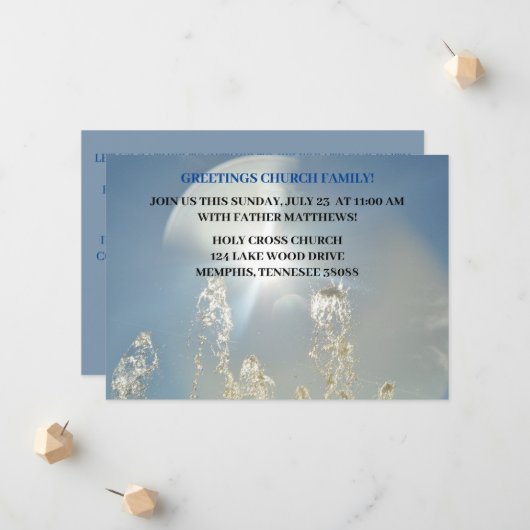 教会への招待を教区新参者 案内状 (正面/裏面インサイチュ)