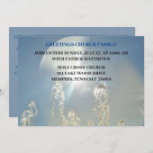 教会への招待を教区新参者 案内状 (正面/裏面)