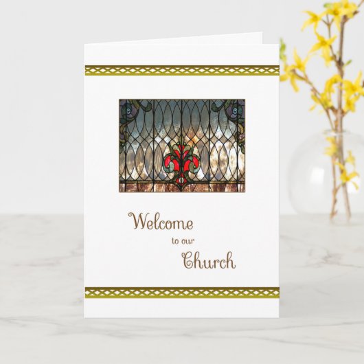 教会へようこそ カード (黄色い花)
