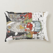 教会へビクトリアン行くヴィンテージクリスマス アクセントクッション (正面)