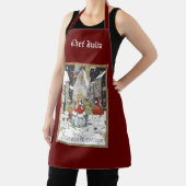 教会へビクトリアン行くヴィンテージクリスマス エプロン (インサイチュ)