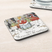 教会へビクトリアン行くヴィンテージクリスマス コースター (左側)