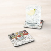 教会へビクトリアン行くヴィンテージクリスマス コースター (右側)