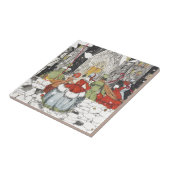 教会へビクトリアン行くヴィンテージクリスマス タイル (側面)