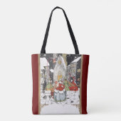 教会へビクトリアン行くヴィンテージクリスマス トートバッグ (裏面)