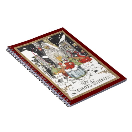 教会へビクトリアン行くヴィンテージクリスマス ノートブック (右側)