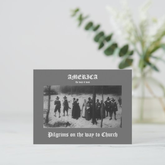 教会へ行く巡礼者 ポストカード (スタンド正面)