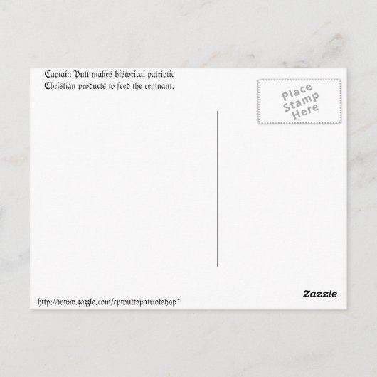 教会へ行く巡礼者 ポストカード (裏面)