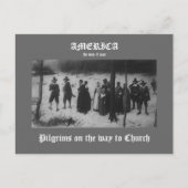 教会へ行く巡礼者 ポストカード (正面)