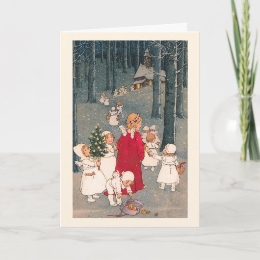 「教会へ行く途中」クリスマスカード シーズンカード (正面)