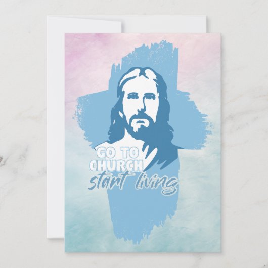 教会へ行け…!イエス・キリスト。キリスト教説教者 シーズンカード (正面)