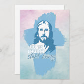 教会へ行け…!イエス・キリスト。キリスト教説教者 シーズンカード (正面/裏面)