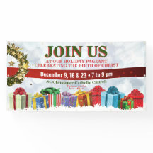 教会またはホリデーページェントのクリスマスバナー