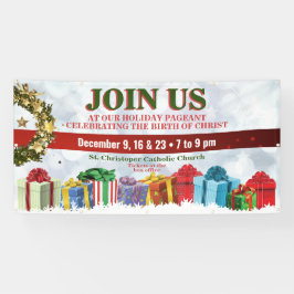 教会またはホリデーページェントのクリスマスバナー 横断幕