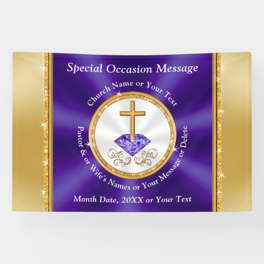 教会または任意の大事な行事のためのキリスト教旗 横断幕 (横)