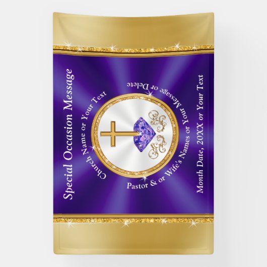 教会または任意の大事な行事のためのキリスト教旗 横断幕 (縦)