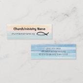 教会または大臣のためのフレンドリーな小型名刺 スキニー名刺 (正面/裏面)
