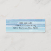 教会または大臣のためのフレンドリーな小型名刺 スキニー名刺 (裏面)