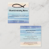 教会または大臣のための正方形の名刺 スクエア名刺 (正面/裏面)