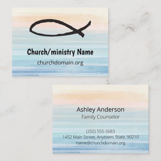 教会または大臣のための特大名刺 名刺 (正面/裏面)